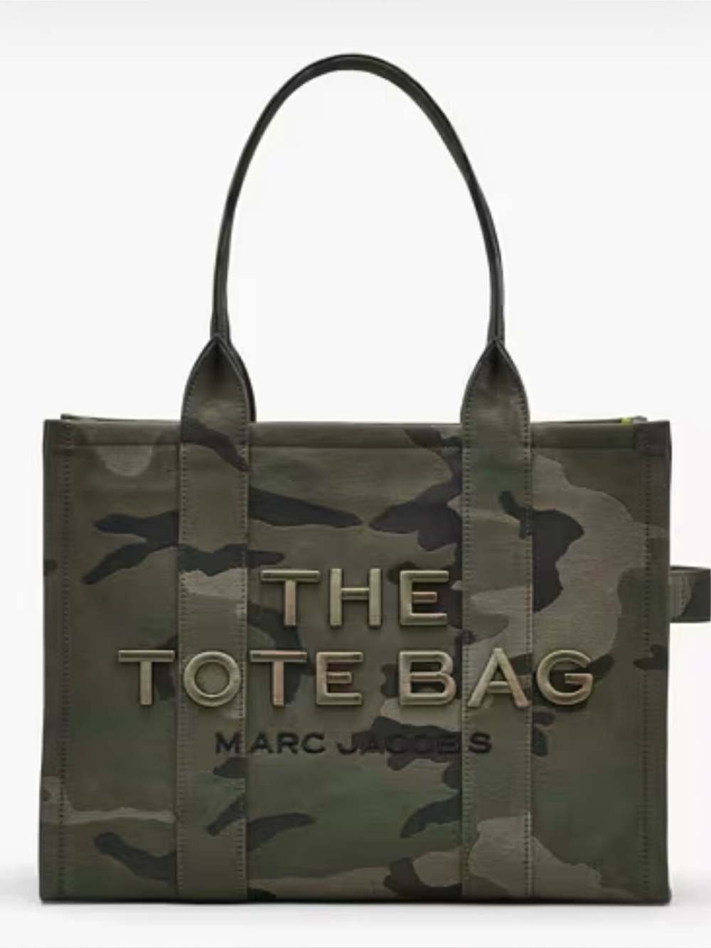 Marc Jacobs Camouflage Print Tote Bag in Olive Green and Black